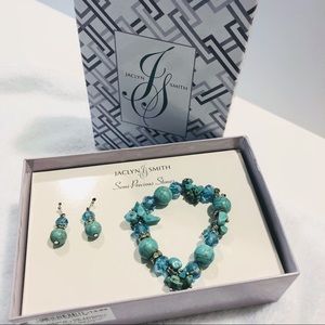 Semiprecious Stone Bracelet and Earring Set